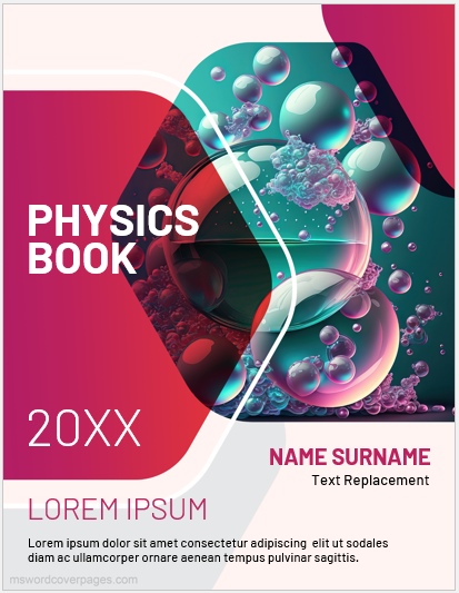 Physics book cover page template | MS Word Cover Page Templates