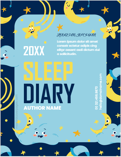 Sleep diary front page template