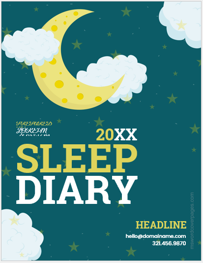 Sleep diary front page template