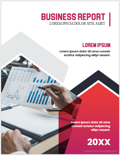 Business report cover page