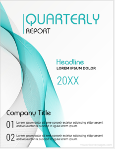 Company quarterly report cover page