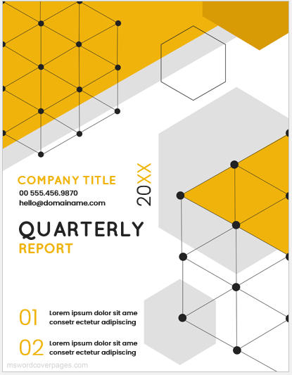 Company quarterly report cover page