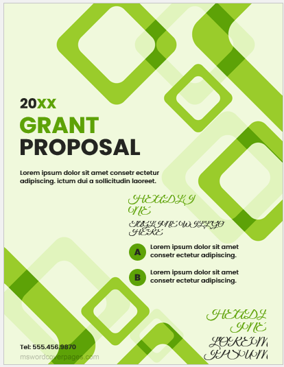 Grant proposal cover page template