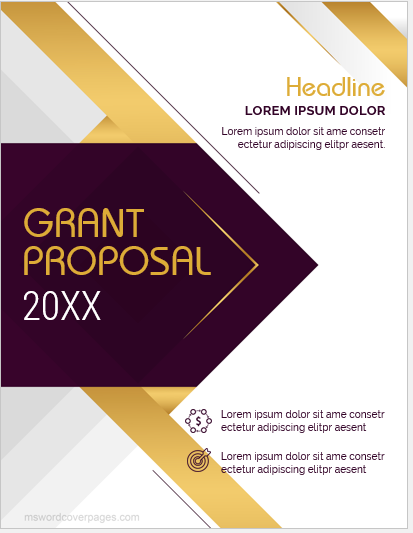 Grant proposal cover page template