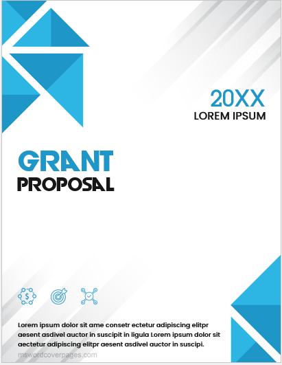 Grant proposal cover page template