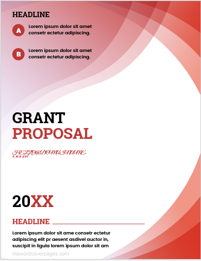 Grant proposal cover page template