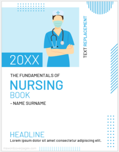 Nursing book cover page template