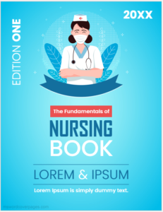Nursing book cover page template