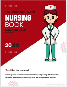 Nursing book cover page template