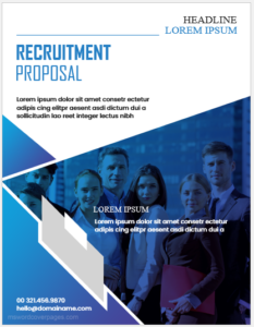 Recruitment proposal cover page template
