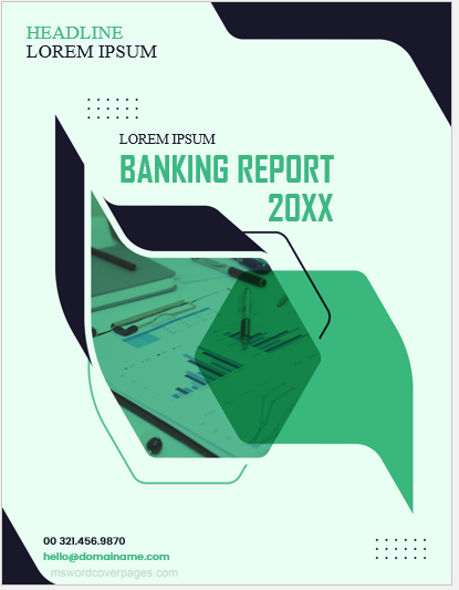 Banking report cover page template