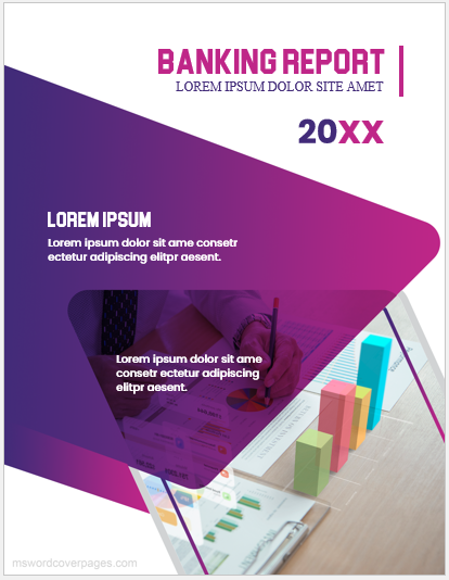 Banking report cover page template