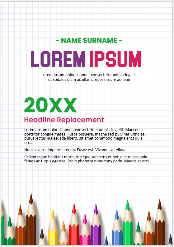 Front Page Designs in Pencil
