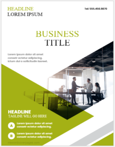 Business report cover page format