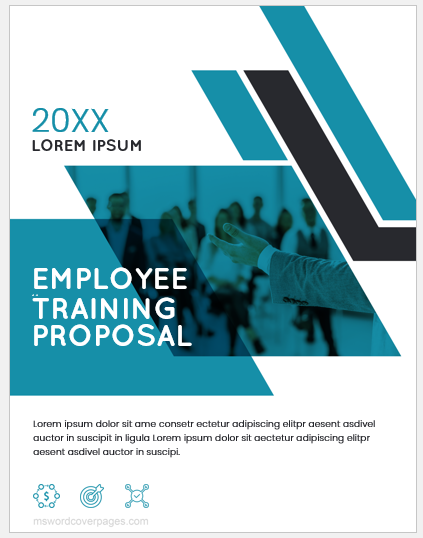 Employee training proposal cover pages