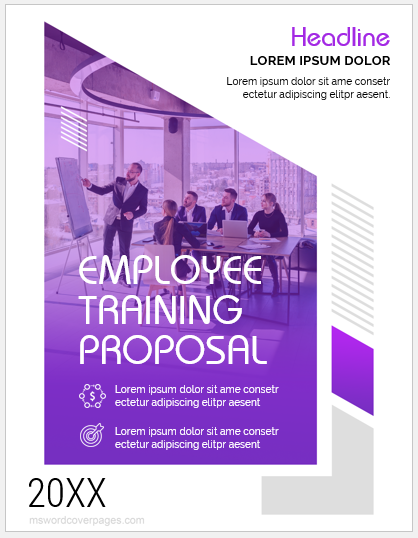 Employee training proposal cover pages