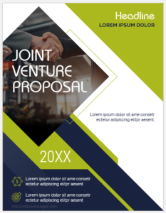 Joint venture proposal cover page