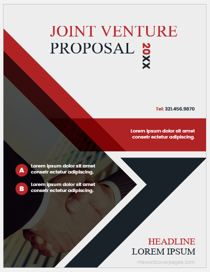 Joint venture proposal cover page