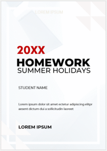 Summer Holiday Homework Cover Pages