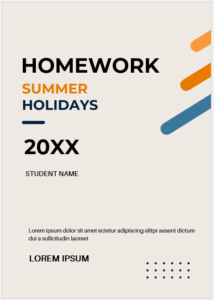 Summer Holiday Homework Cover Pages