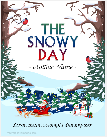 The Snowy Day Book Cover Page Template