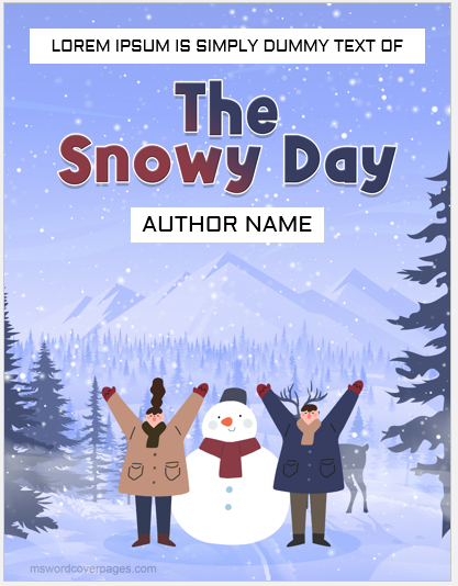 The Snowy Day Book Cover Page Template