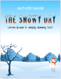 The Snowy Day Book Cover Page Template