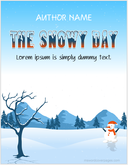 The Snowy Day Book Cover Page Template