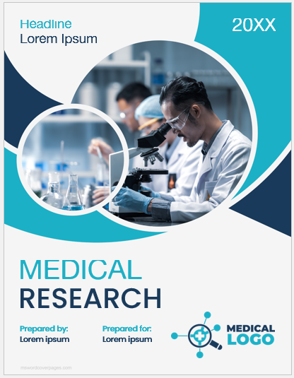 Medical research paper cover page design
