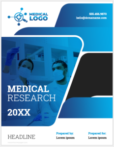 Medical research paper cover page design
