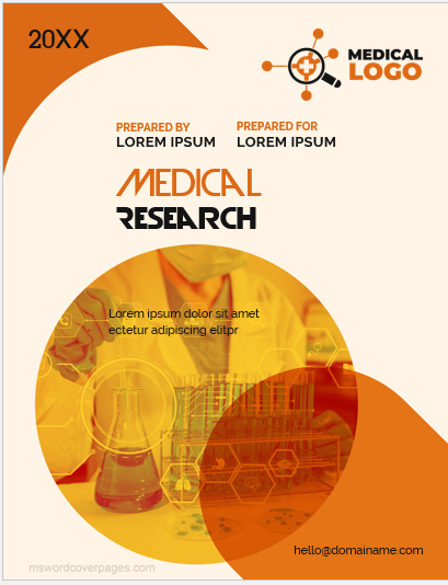Medical research paper cover page design