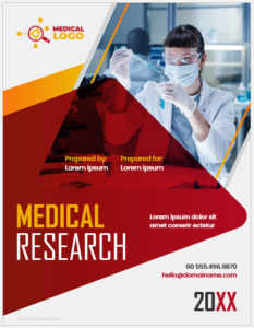 Medical research paper cover page design