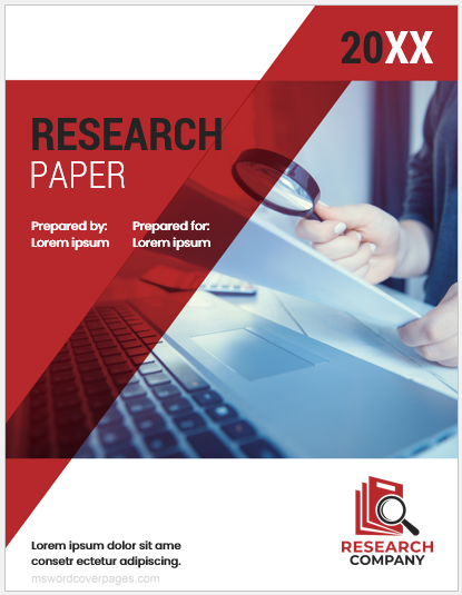 Research paper cover page template