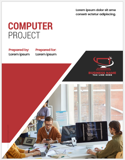 Computer project cover page