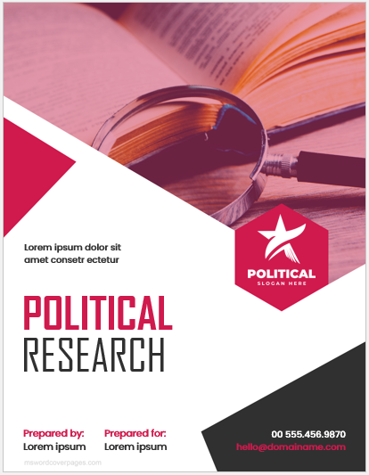 Political research paper cover page