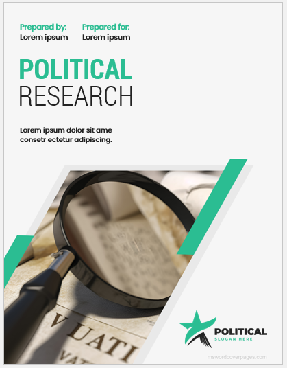 Political research paper cover page