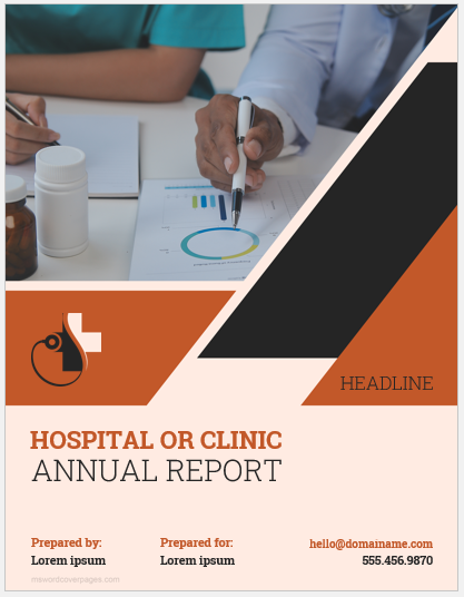 Hospital annual report cover page