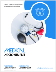 Medical assignment cover page template