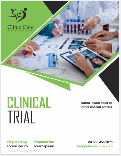 Clinical trial report cover page