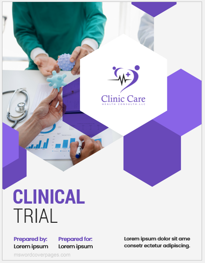 Clinical trial report cover page