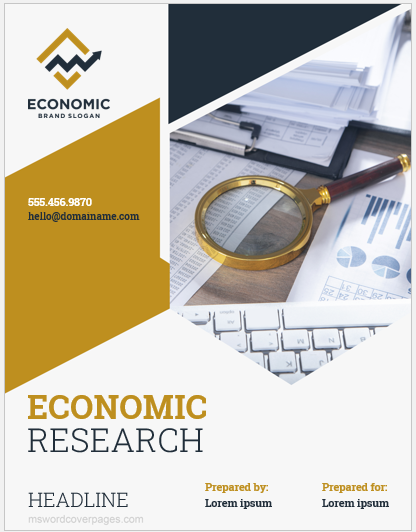 Economic research paper cover page