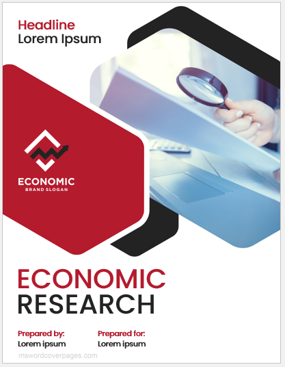 Economic research paper cover page