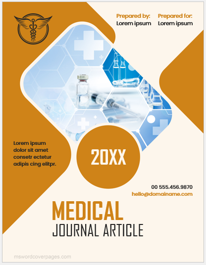 Medical Articles Journal Cover Page