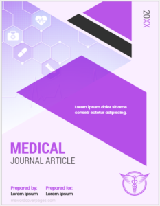 Medical Articles Journal Cover Page