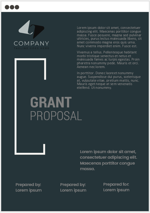 Grant Proposal Cover Page Template