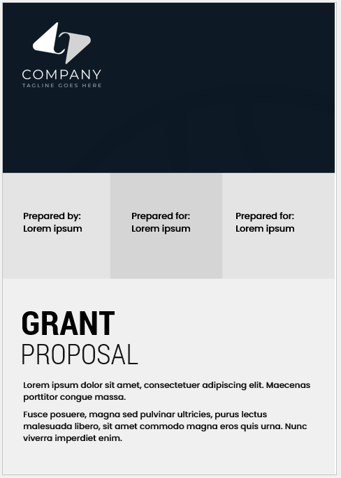 Grant Proposal Cover Page Template