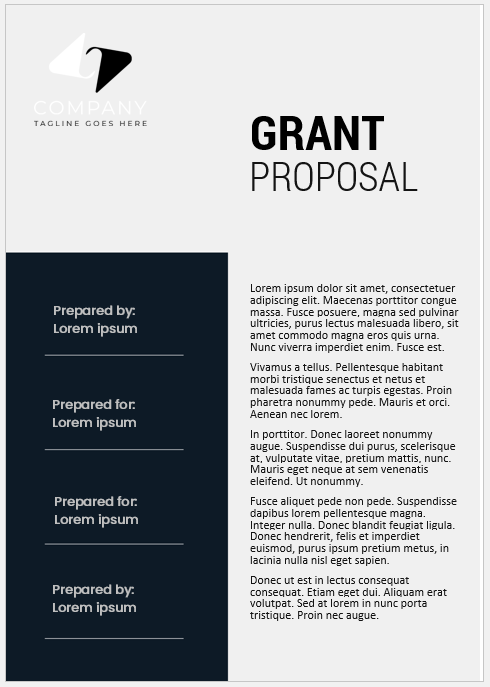Grant Proposal Cover Page Template