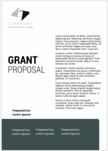 Grant Proposal Cover Page Template