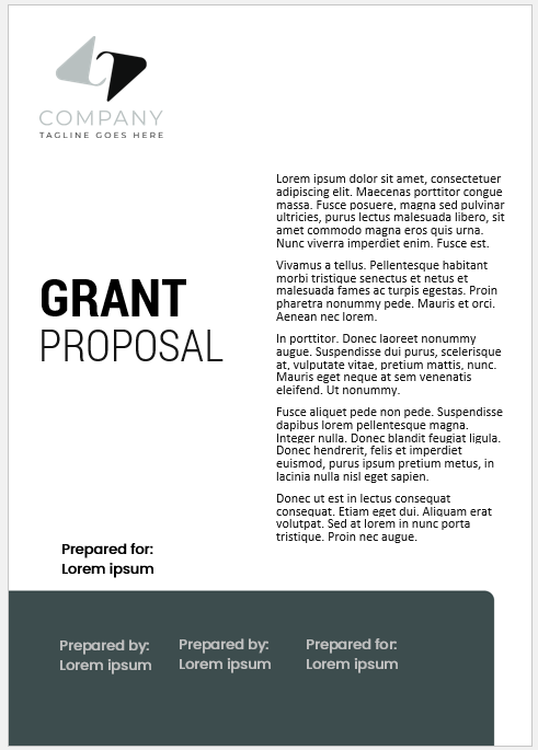Grant Proposal Cover Page Template