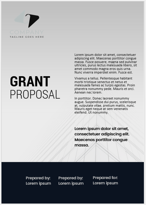 Grant Proposal Cover Page Template
